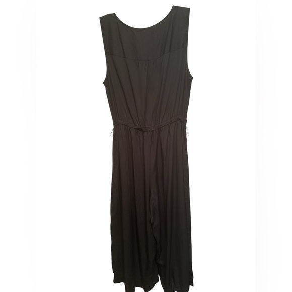 GAP Black Sleeveless Wrap Front Wide Leg Jumpsuit - Picture 3 of 6